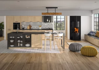 Placage chêne nature verni mat